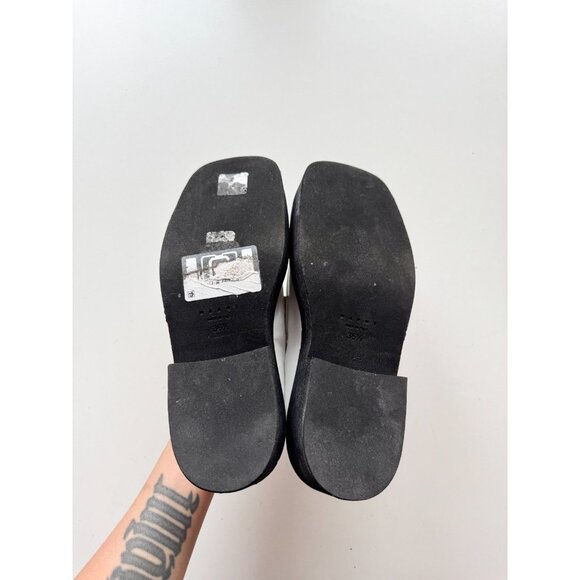 MARNI White Leather Piercing Square Toe Platform Penny Loafers, Size 36.5 - Picture 14 of 16